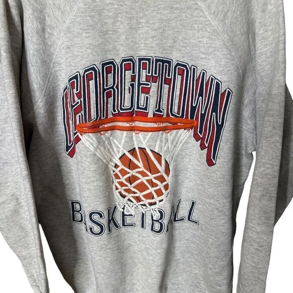 VTG Georgetown Basketball Crewneck Large - Picture 2 of 5